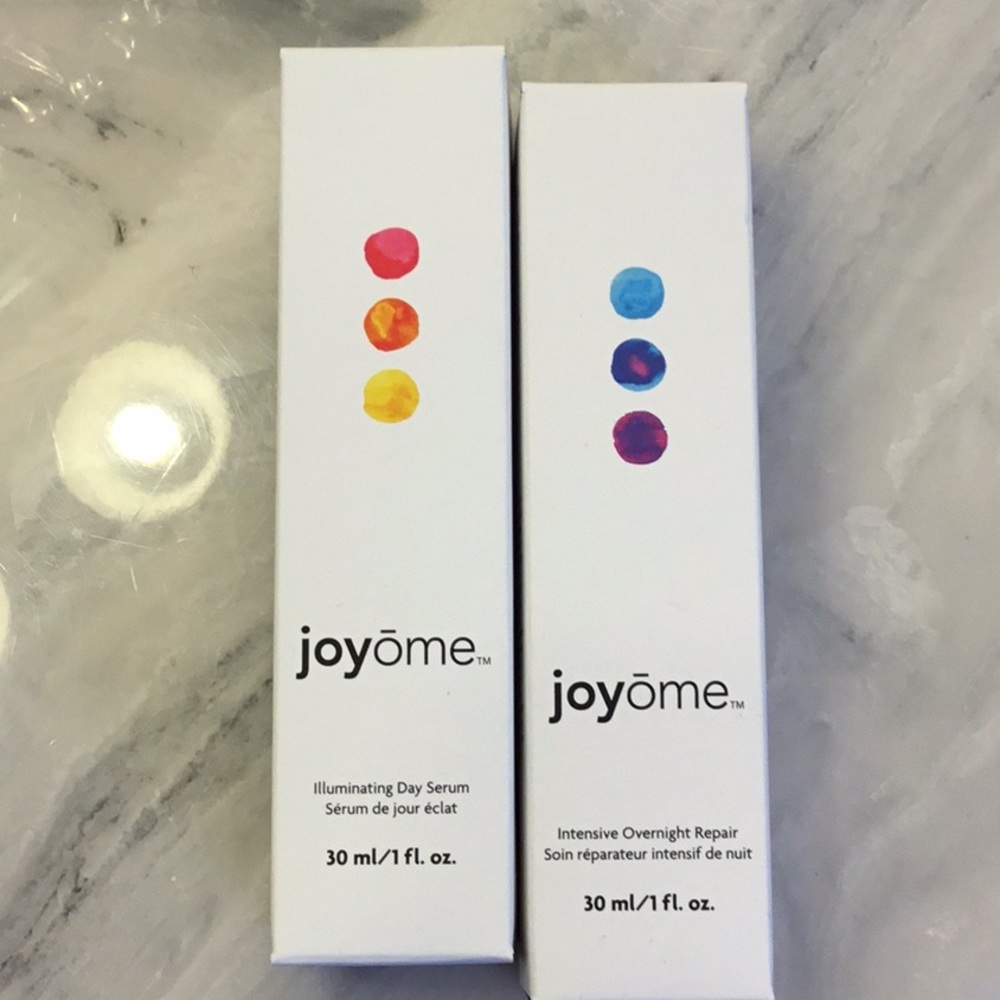 Joyome day/night serums with sample cards